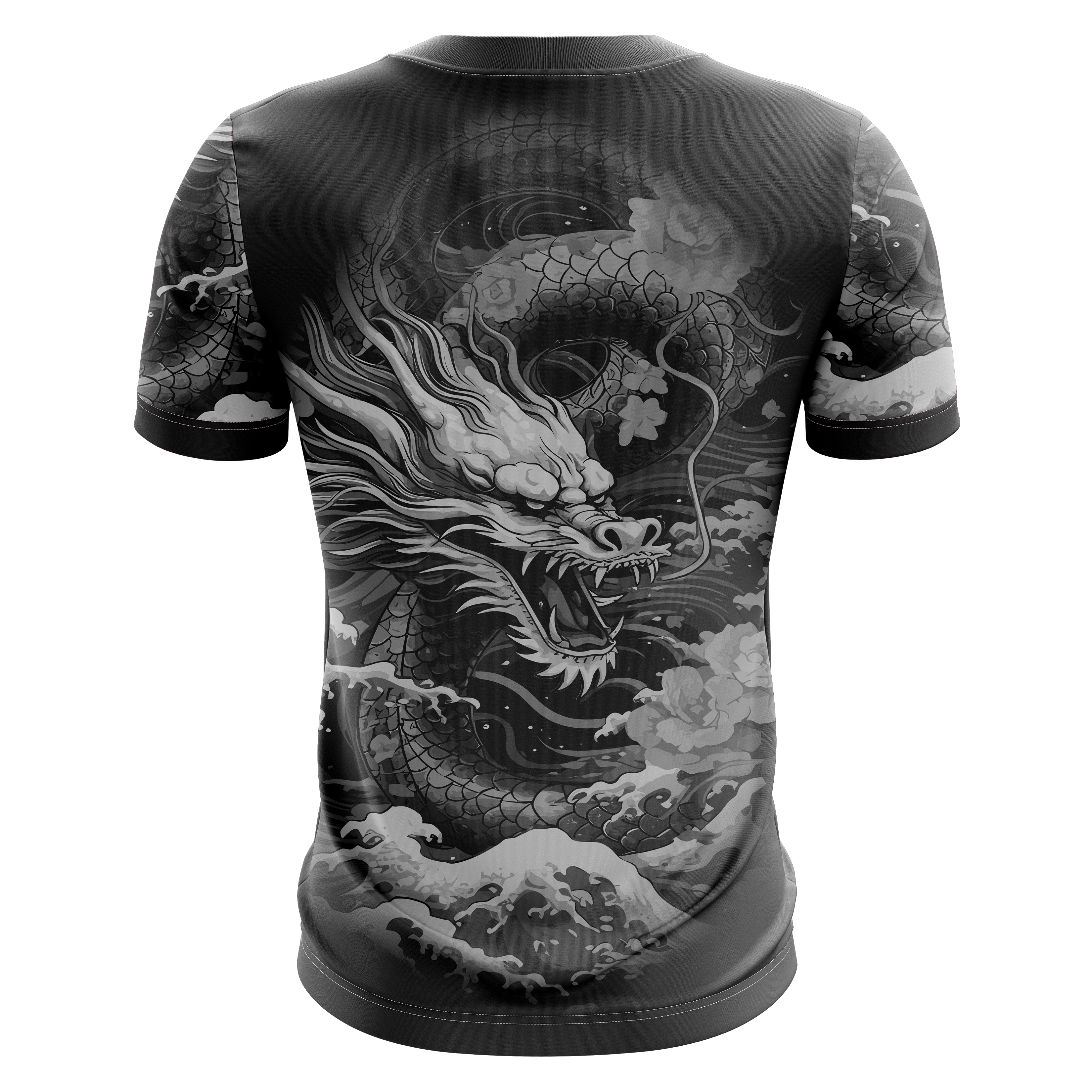 HWC DRAGON PATTERNED S/S SHIRT BLACK XL（Dragon S/S Shirt