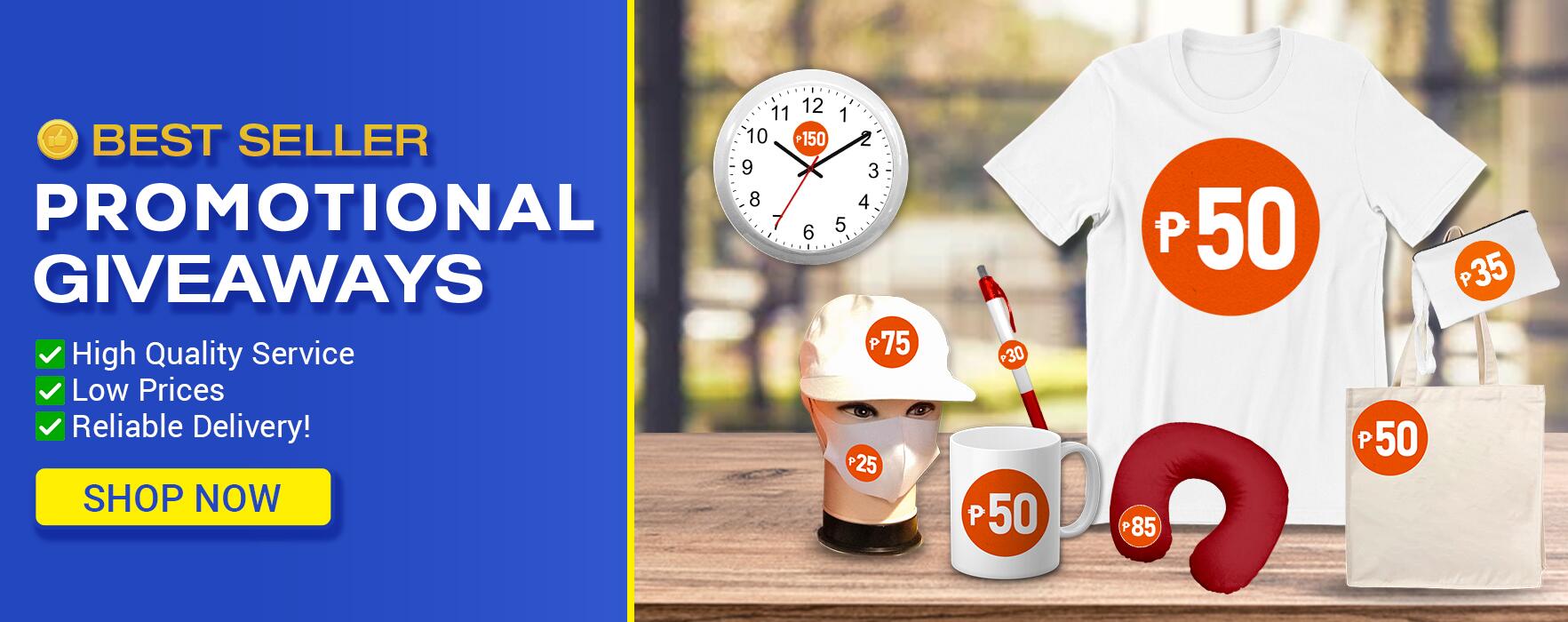 Promotional souvenirs and giveaways sale samples