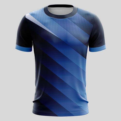 Blue Esport Pattern Full Print Roundneck Shirt Thumbnail