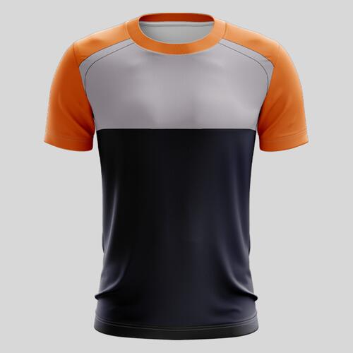Orange Esport Pattern Full Print Roundneck Shirt Thumbnail