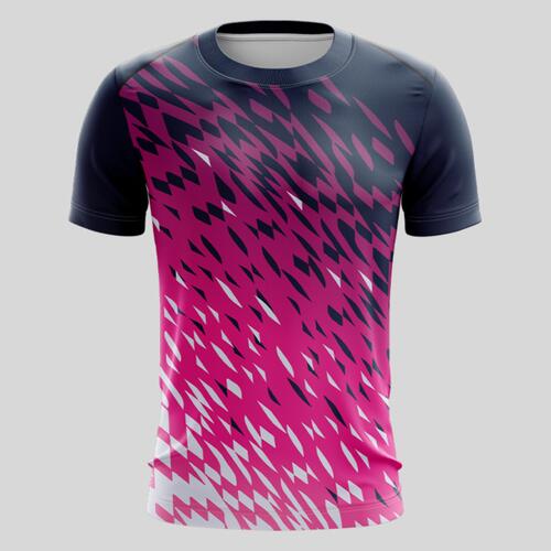 Pink Esport Pattern Full Print Roundneck Shirt Thumbnail