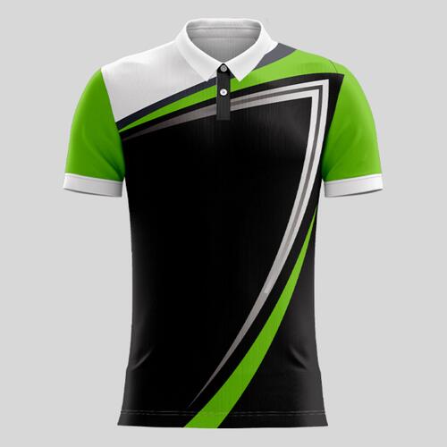 Green Esport Pattern Full Print Polo Shirt Thumbnail