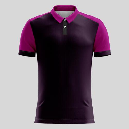 Purple Esport Pattern Full Print Polo Shirt Thumbnail