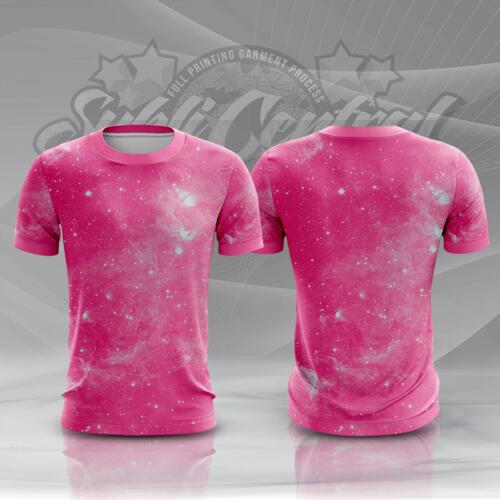 Pink Galaxy Full Print Roundneck Shirt Thumbnail