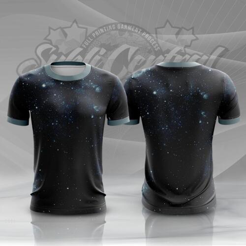 Black Galaxy Full Print Roundneck Shirt Thumbnail
