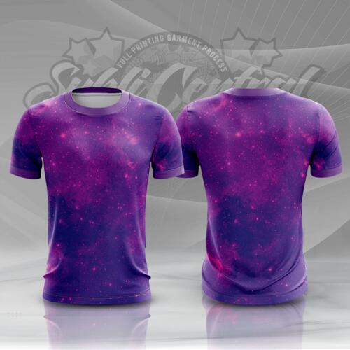 Violet Galaxy Full Print Roundneck Shirt Thumbnail