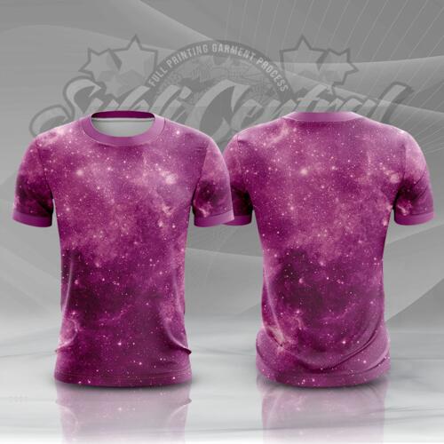 Purple Galaxy Full Print Roundneck Shirt Thumbnail