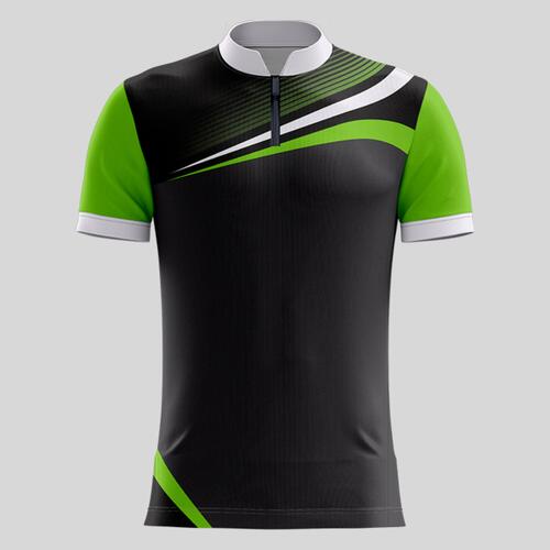 Green Esport Pattern Full Print Chinese Collar Shirt Thumbnail