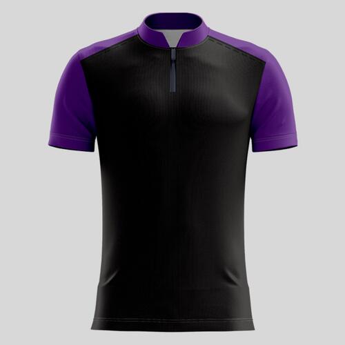 Violet Esport Pattern Full Print Chinese Collar Shirt Thumbnail