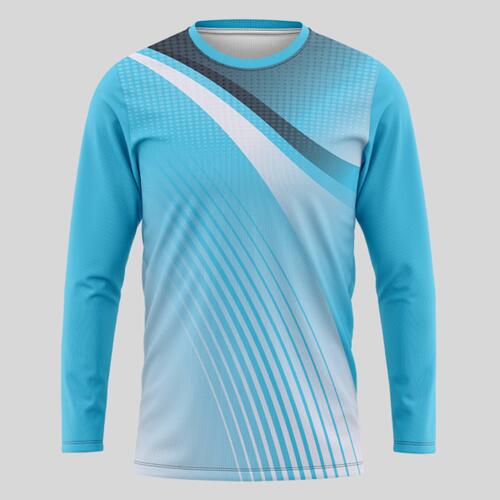 Blue Esports Pattern Full Print Long Sleeve Shirt Thumbnail