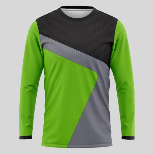 Green Esport Pattern Full Print Long Sleeve Shirt Thumbnail