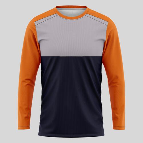 Orange Esport Pattern Full Print Long Sleeve Shirt Thumbnail