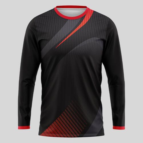 Red Esport Pattern Full Print Long Sleeve Shirt Thumbnail