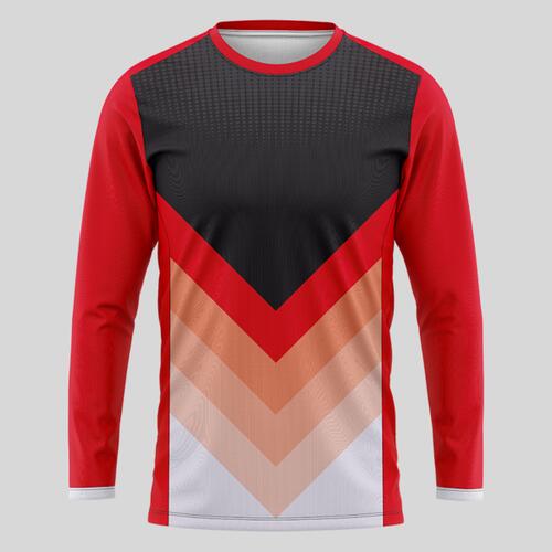 Red Arrow Pattern Full Print Long Sleeve Shirt Thumbnail