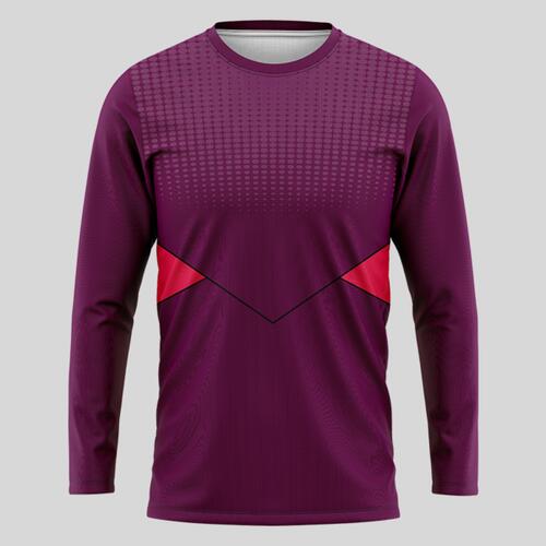 Purple Linear Pattern Full Print Long Sleeve Shirt Thumbnail
