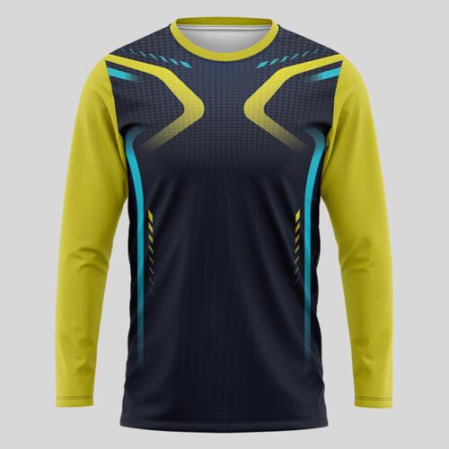 Yellow Esport Pattern Full Print Long Sleeve Shirt Thumbnail