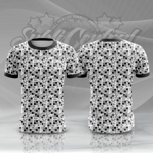 Different Squares Design Full Print Roundneck Shirt Thumbnail