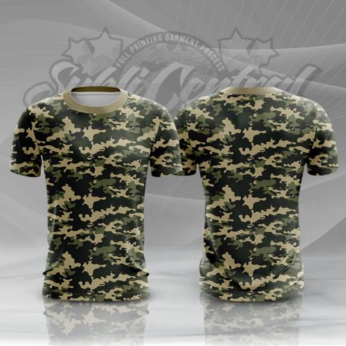 Camouflage Design Full Print Roundneck Shirt Thumbnail