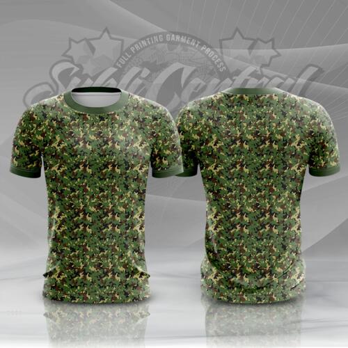 Camouflage Design Full Print Roundneck Shirt Thumbnail