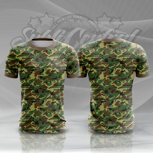 Camouflage Design Full Print Roundneck Shirt Thumbnail