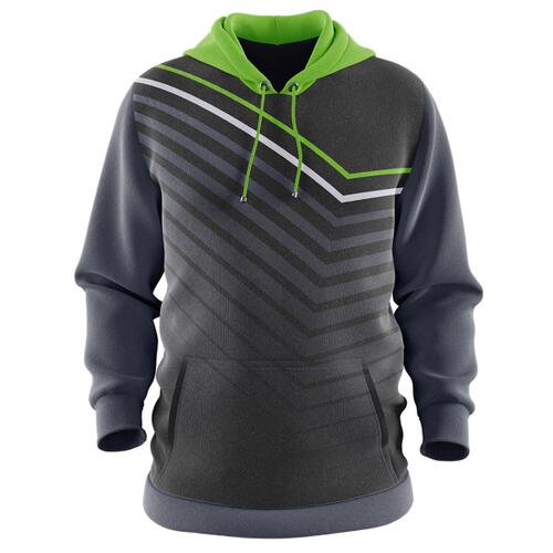 Green Linear Pattern Full Print Hoodie Jacket Thumbnail