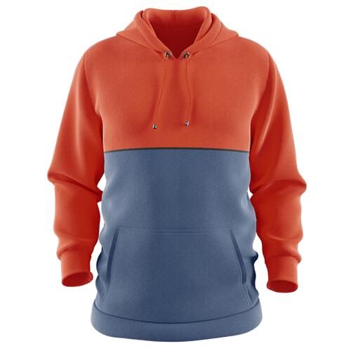 Orange Two Pattern Full Print Hoodie Jacket Thumbnail