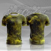 Yellow Galaxy Full Print Roundneck Shirt Thumbnail