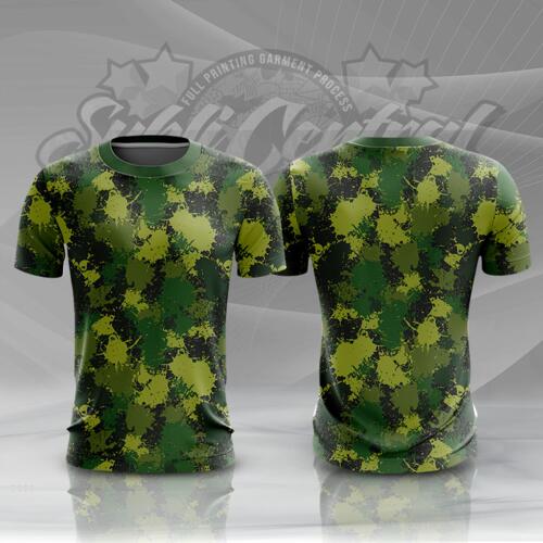 Camouflage Design Full Print Roundneck Shirt Thumbnail