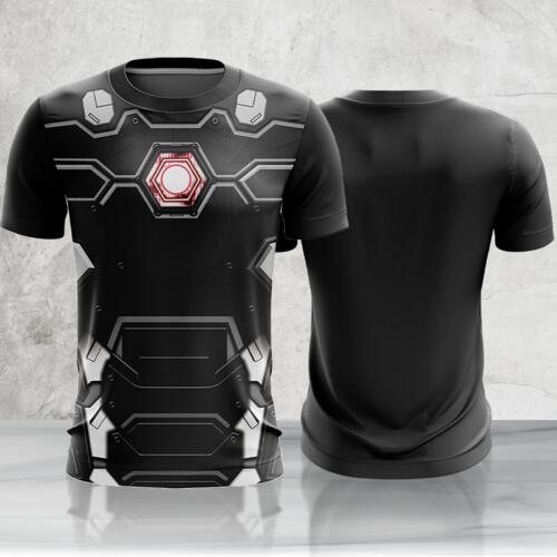 Black Iron Man Half Bleed Shirt Thumbnail