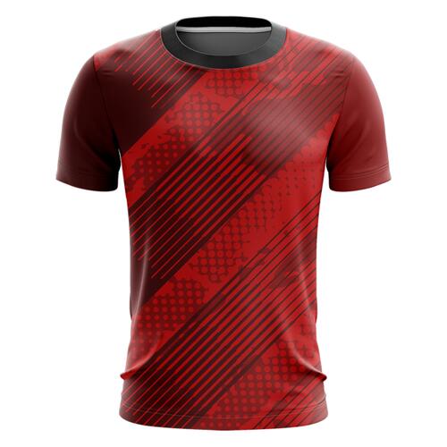 Linear with Abstract Design Full Print Roundneck Shirt Thumbnail