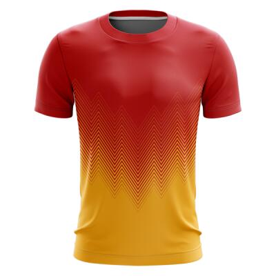 Zigzag Line Design Full Print Roundneck Shirt Thumbnail