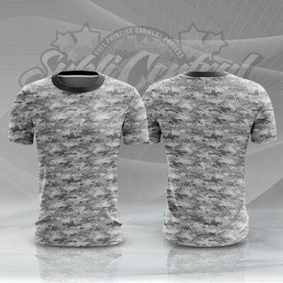 Camouflage Design Full Print Roundneck Shirt Thumbnail