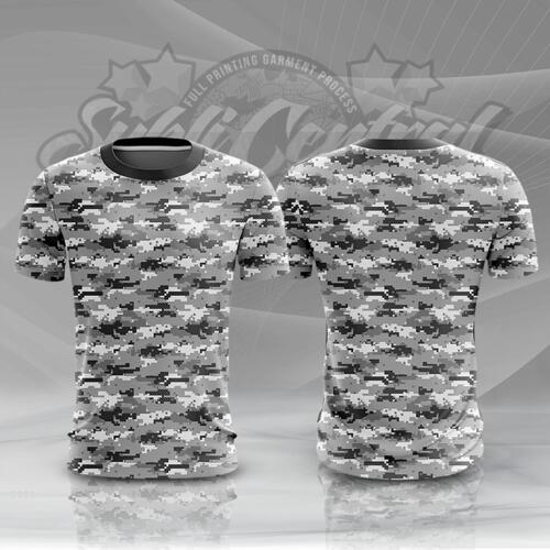 Camouflage Design Full Print Roundneck Shirt Thumbnail