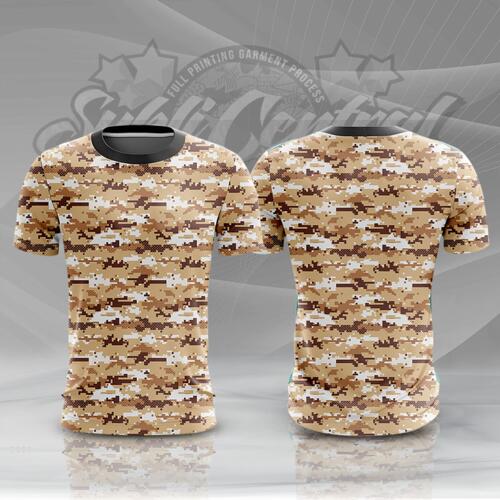 Camouflage Design Full Print Roundneck Shirt Thumbnail
