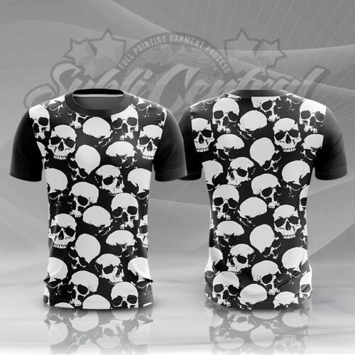 Skull Design Full Print Sublimation Roundneck Shirt Thumbnail