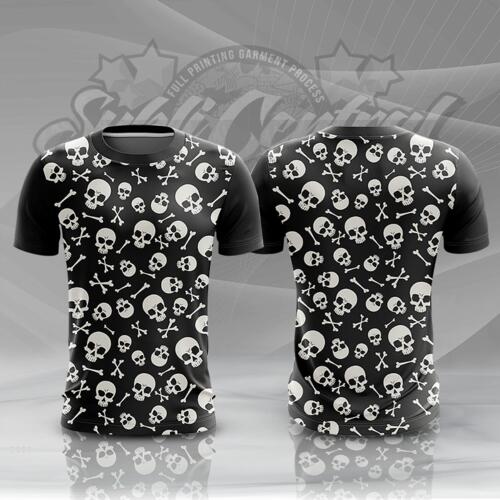 Skull Design Full Print Sublimation Roundneck Shirt Thumbnail