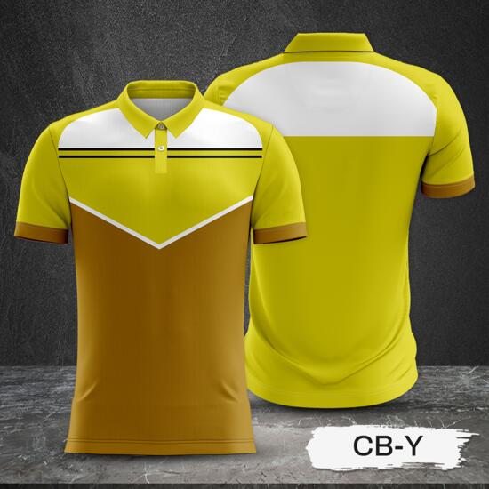Tricolor Combination with White Top and Colored Body Design Full Sublimation Polo Shirt Thumbnail