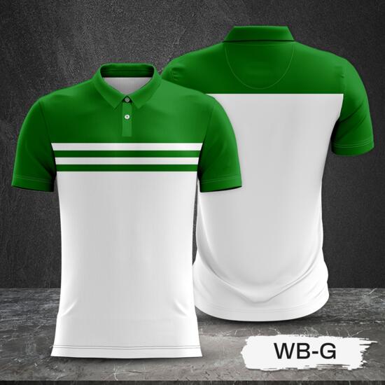 2 Color Combination with Colored Top and White Body Full Print Sublimation Polo Shirt Thumbnail