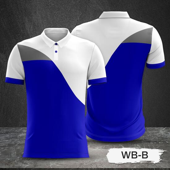 2 Color Combination with White Top and Colored Body Full Sublimation Polo Shirt Thumbnail