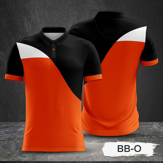 2 Color Combination with Black Top and Colored Body Full Sublimation Polo Shirt Thumbnail
