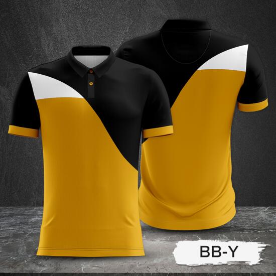 2 Color Combination with Black Top and Colored Body Full Sublimation Polo Shirt Thumbnail