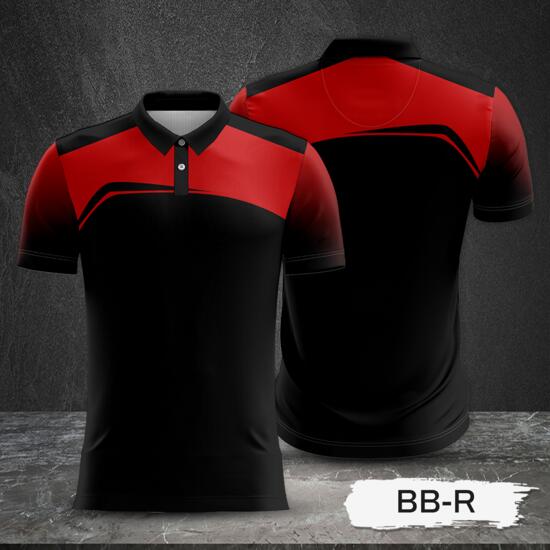 2 Color Combination with Gradient Sleeve Full Print Sublimation Polo Shirt Thumbnail