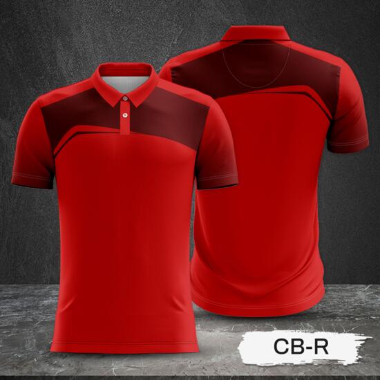 2 Color Combination with Gradient Sleeve Full Print Sublimation Polo Shirt Thumbnail