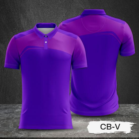 2 Color Combination with Gradient Sleeve Full Print Sublimation Polo Shirt Thumbnail