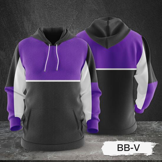 3 Color Combination Hoodie Jacket Full Print Sublimation Thumbnail