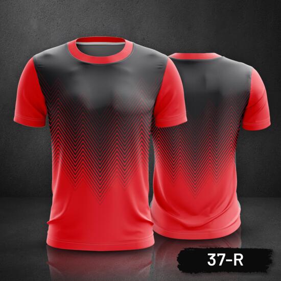 Geometric Zigzag Line Design Roundneck Full Print Sublimation Shirt Thumbnail