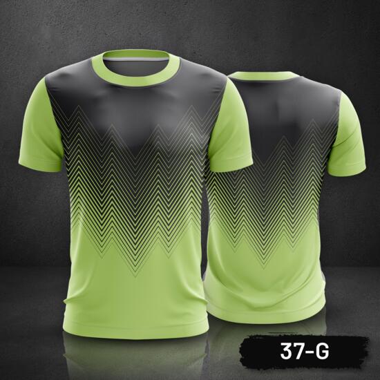 Geometric Zigzag Line Design Roundneck Full Print Sublimation Shirt Thumbnail