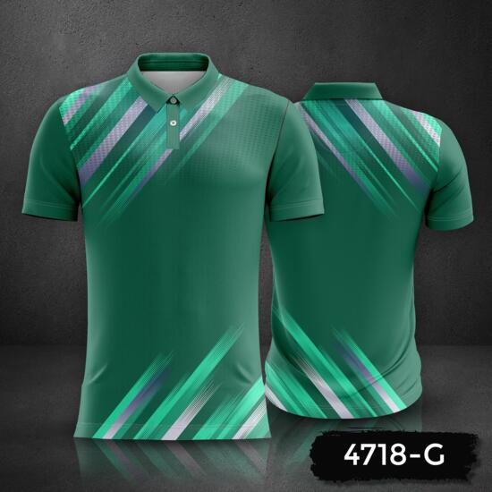 Abstract Linear Design Polo Shirt Full Print Sublimation Thumbnail