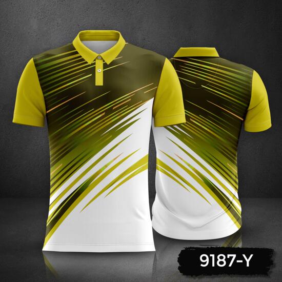 Linear Design Polo Shirt Full Print Sublimation Thumbnail