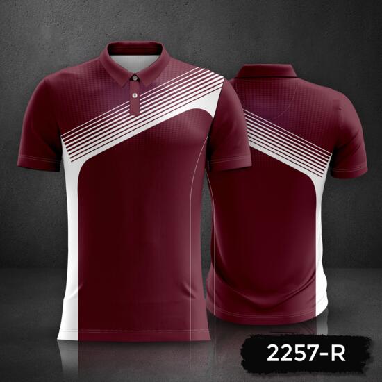 Linear Design Polo Shirt Full Print Sublimation Thumbnail